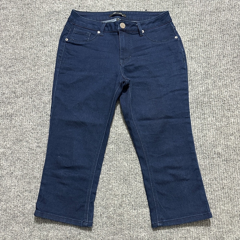 AG Adriano Goldschmied Womens Capri‎ Jeans Size 8 Blue Denim Casual Mid Rise